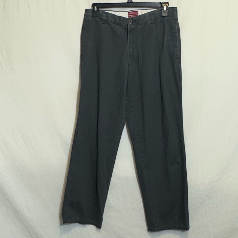 B-90 Men’s Merona Gray Flat Front Casual‎ Pants Size 34x34